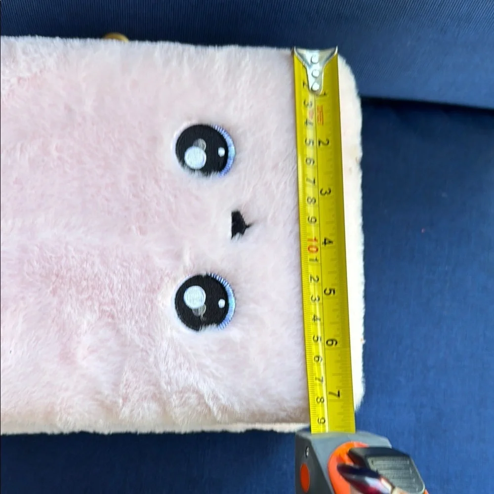 Pink and White Bunny Plush Bag with Kawaii Design